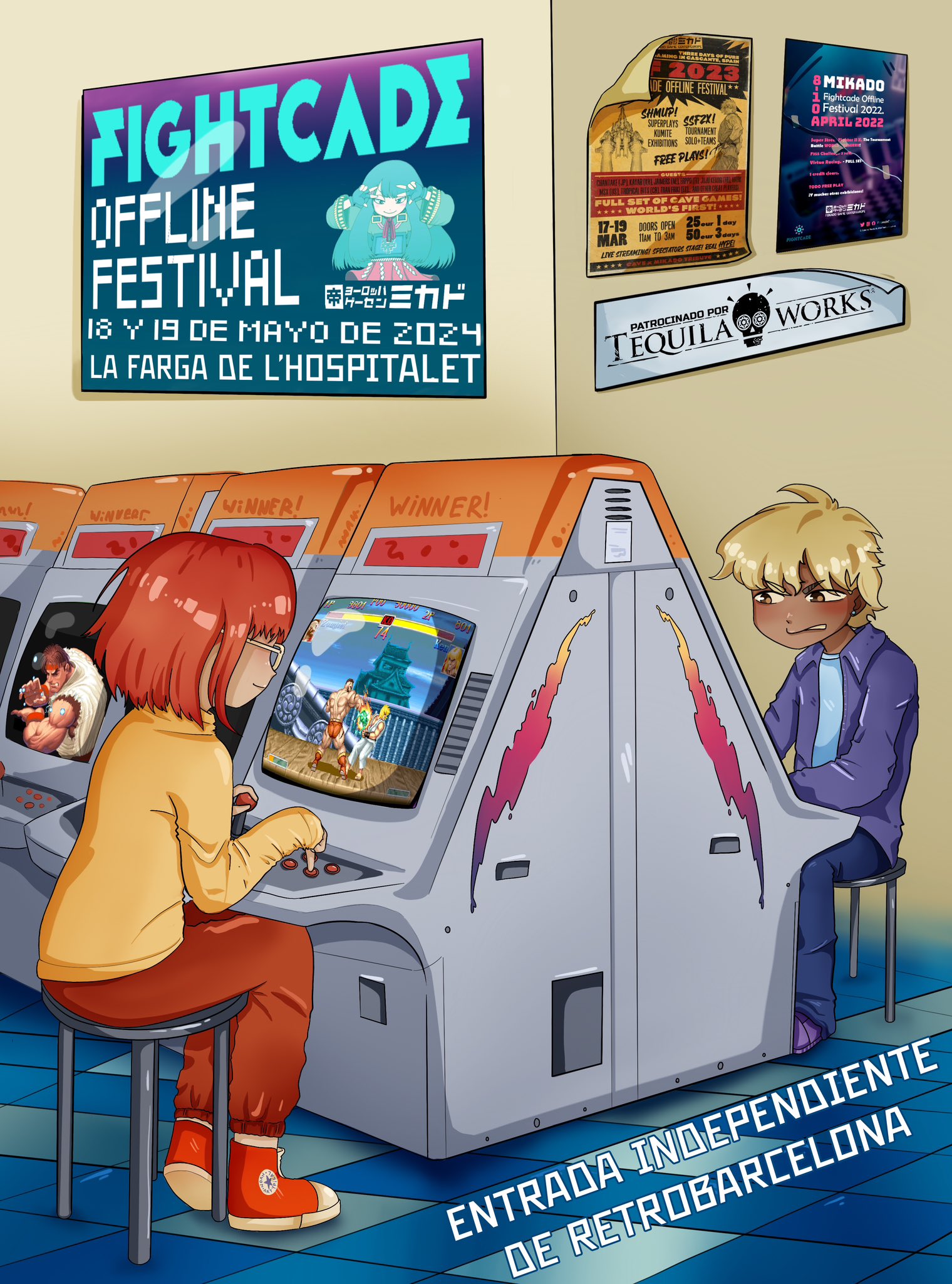 Un año más de Fightcade Offline Festival en 2024, esta vez en el RetroBarcelona